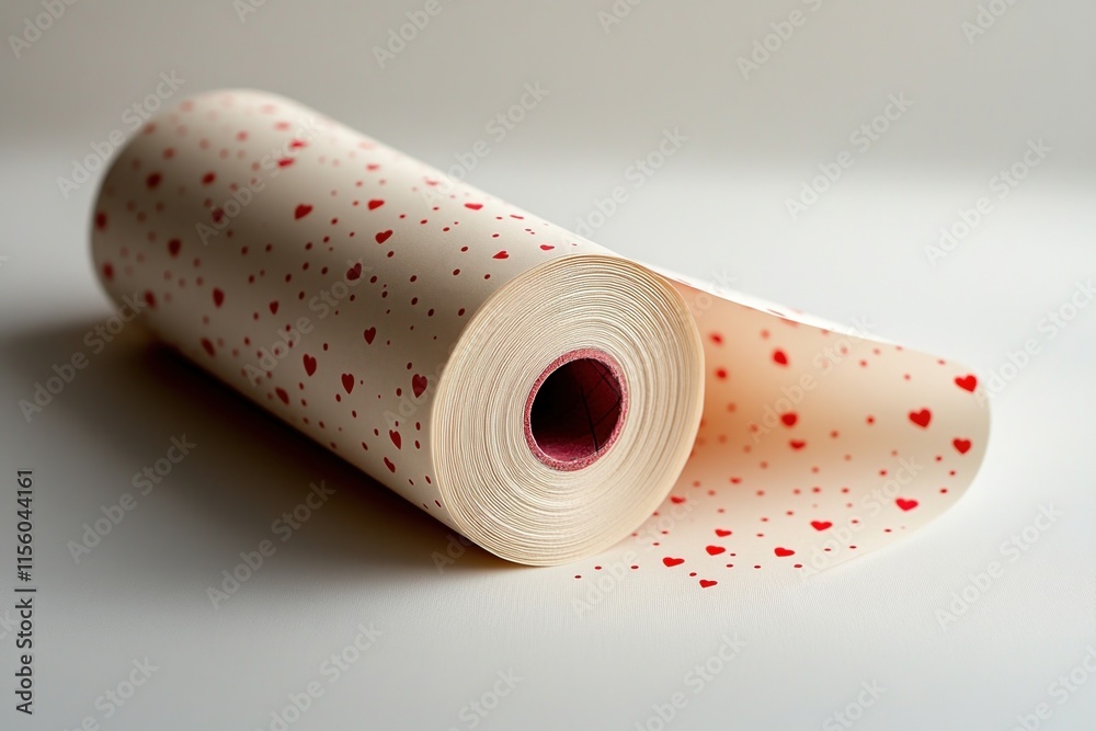 Valentine Design Paper Roll with Red Heart Patterns Ideal for Romantic Decorations Crafting Valentine’s Day Concept Valentine Design Paper Roll with Red Heart Patterns Ideal for Romantic Decorations Crafting Valentine’s Day Concept