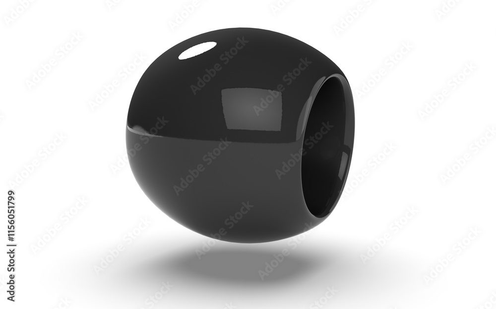 3d abstract black orb and sphere in white background 3d abstract black orb and sphere in white background