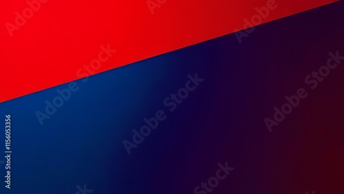 A split background design featuring vibrant red and deep blue, perfect for posters, advertisements, and digital banners. The bold contrast enhances visual impact and draws attention. photo