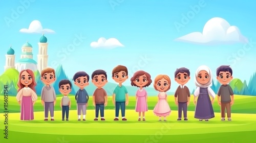Diverse Children at Multicultural Outdoor Gathering