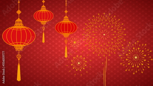 chinese year happy new year celebration holiday red background
