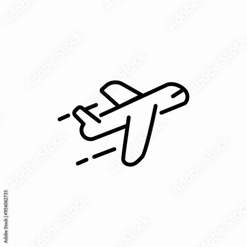 flight plane icon sign vector