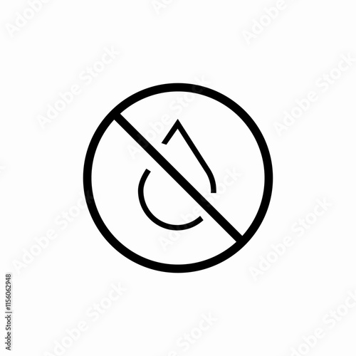 no water icon sign vector