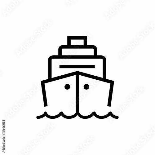 sea ship icon sign vector
