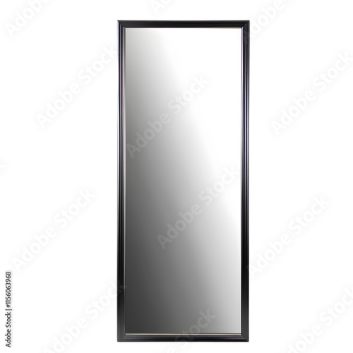 Full Length Black Frame Mirror Reflection Home Decor