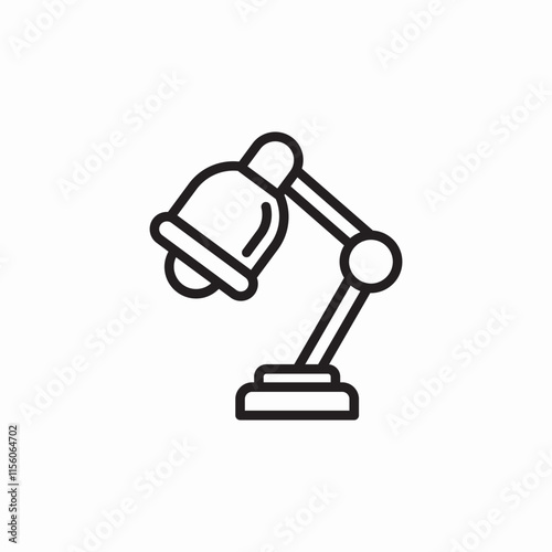 desk lamp icon sign vector