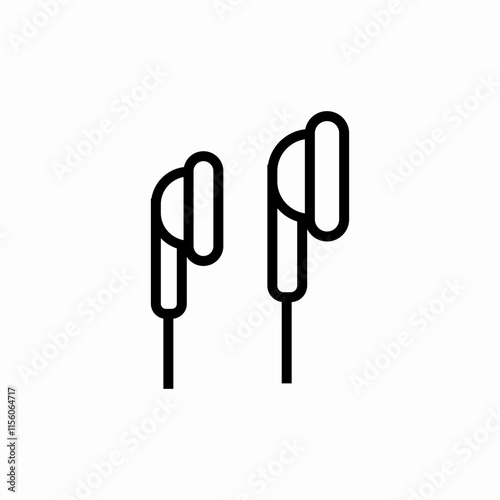 earphones music icon sign vector