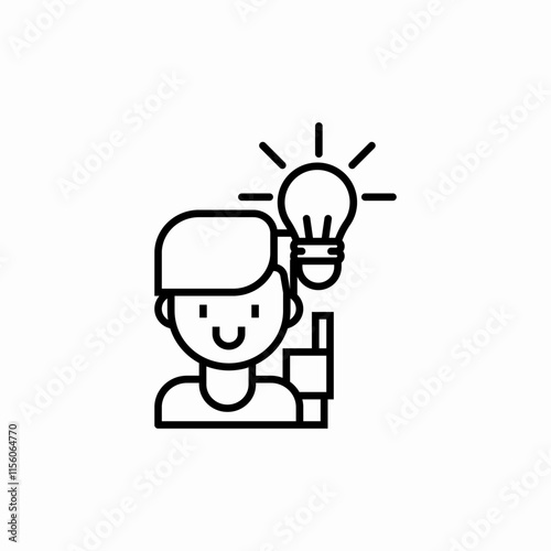 idea employee bulb icon sign vector