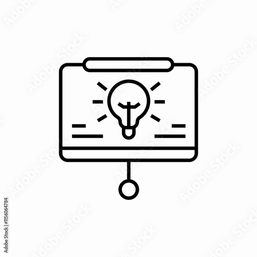 idea pitch presentation icon sign vector