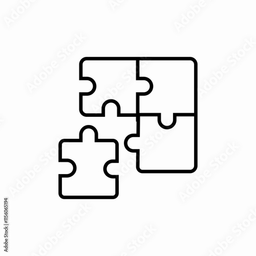 puzzle shapes icon sign vector