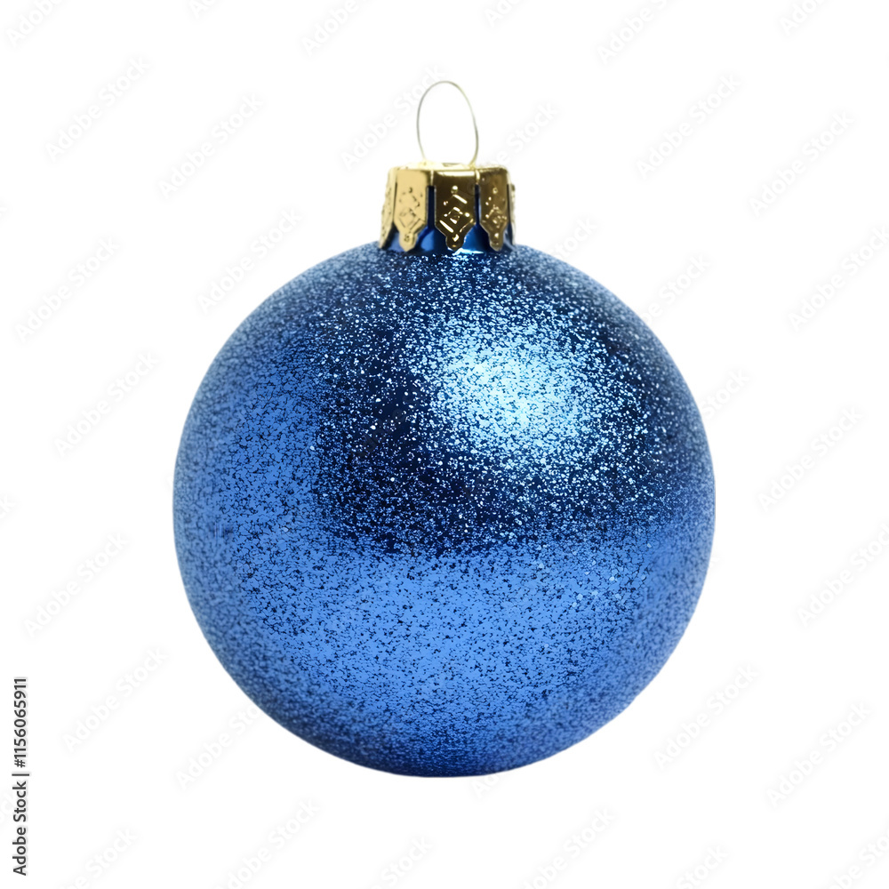 Sparkling Blue Christmas Ornament Festive Holiday Decoration Winter Season Sparkling Blue Christmas Ornament Festive Holiday Decoration Winter Season