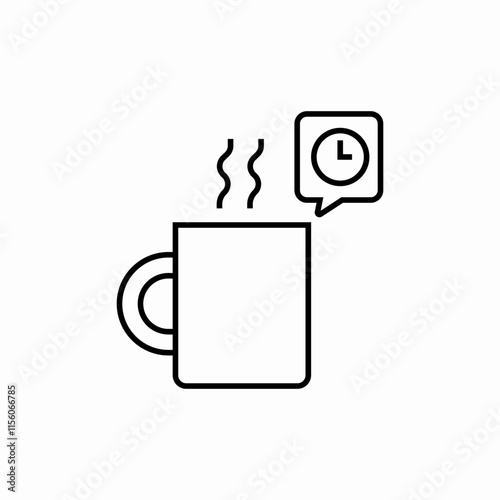 tea time coffee break icon sign vector