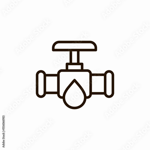 water pipe valve icon sign vector
