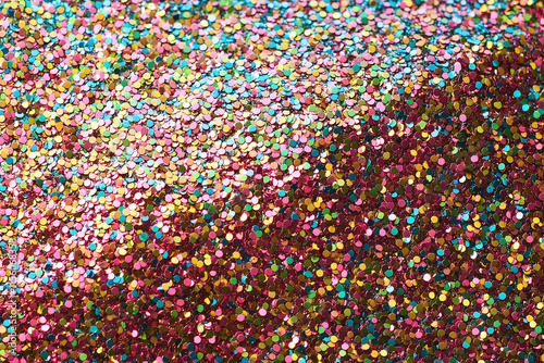 Colorful rainbow glitter background texture photo