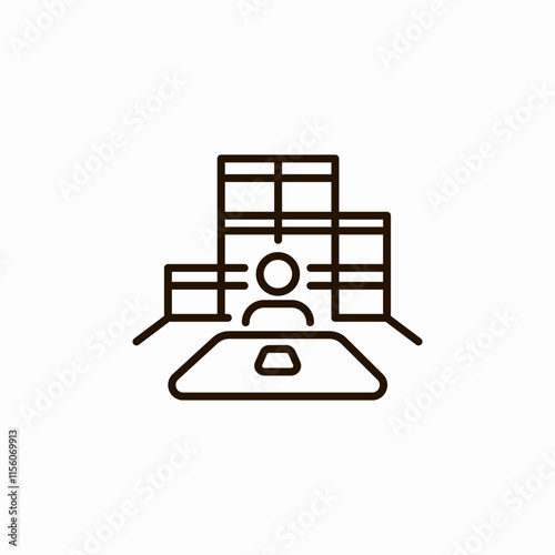 bank office worker icon sign vector