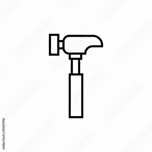 hammer tool icon sign vector