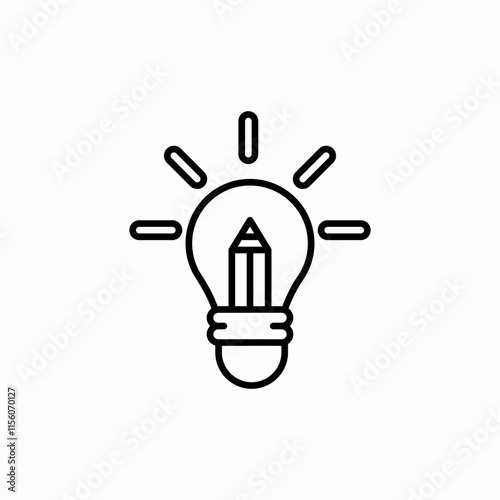 graphic idea icon sign vector