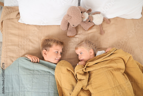 Little brother and sister w...