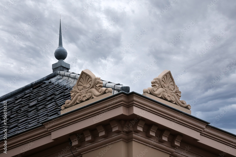 the roof of a building in the city