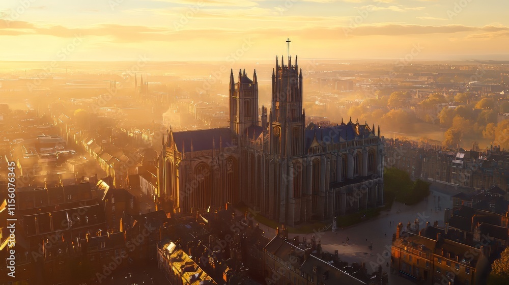 Obraz premium Golden Hour over City Cathedral