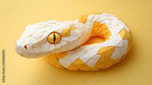 Snake, Paper Cut Art, Abstract Image, Texture, Pattern Background, Wallpaper, Cover and Screen for Smartphone, PC, Laptop, 9:16 and 16:9 Format photo