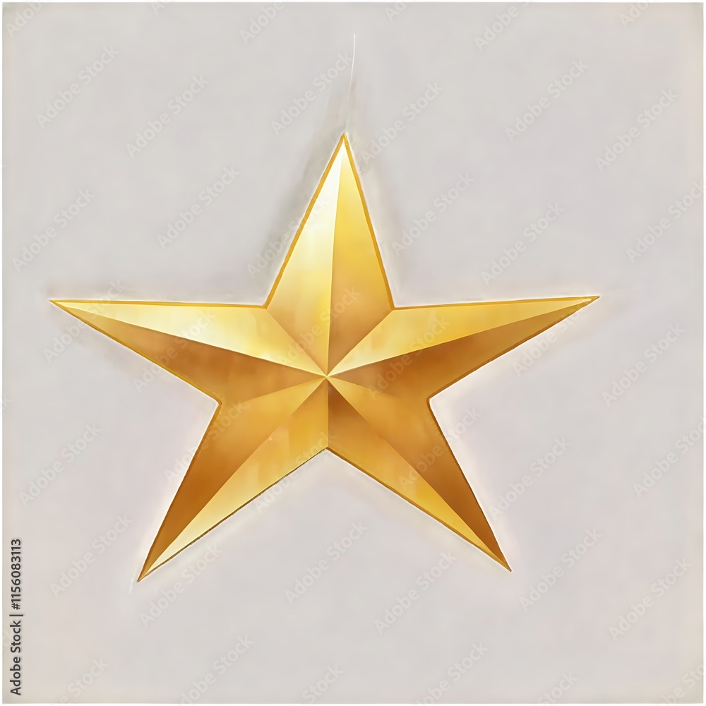 Obraz premium gold star isolated on transparent background Generative Ai.