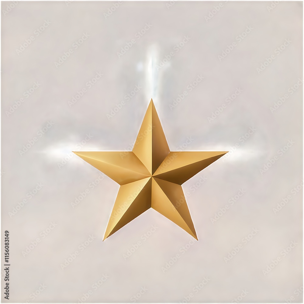 Obraz premium gold star isolated on transparent background Generative Ai.
