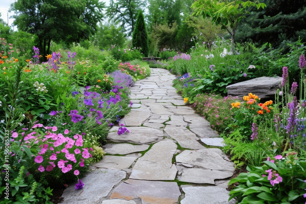 Classic Garden Pathway: A Timeless Entrance to Your Landscaped Home Classic Garden Pathway: A Timeless Entrance to Your Landscaped Home