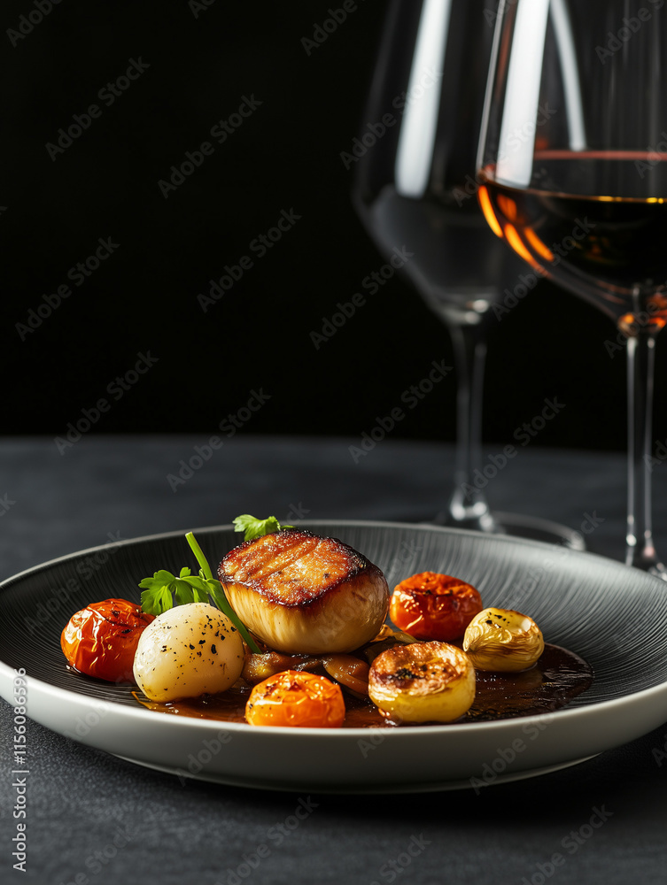  Fine Dining Italian Plate with Cinematic Ambiance