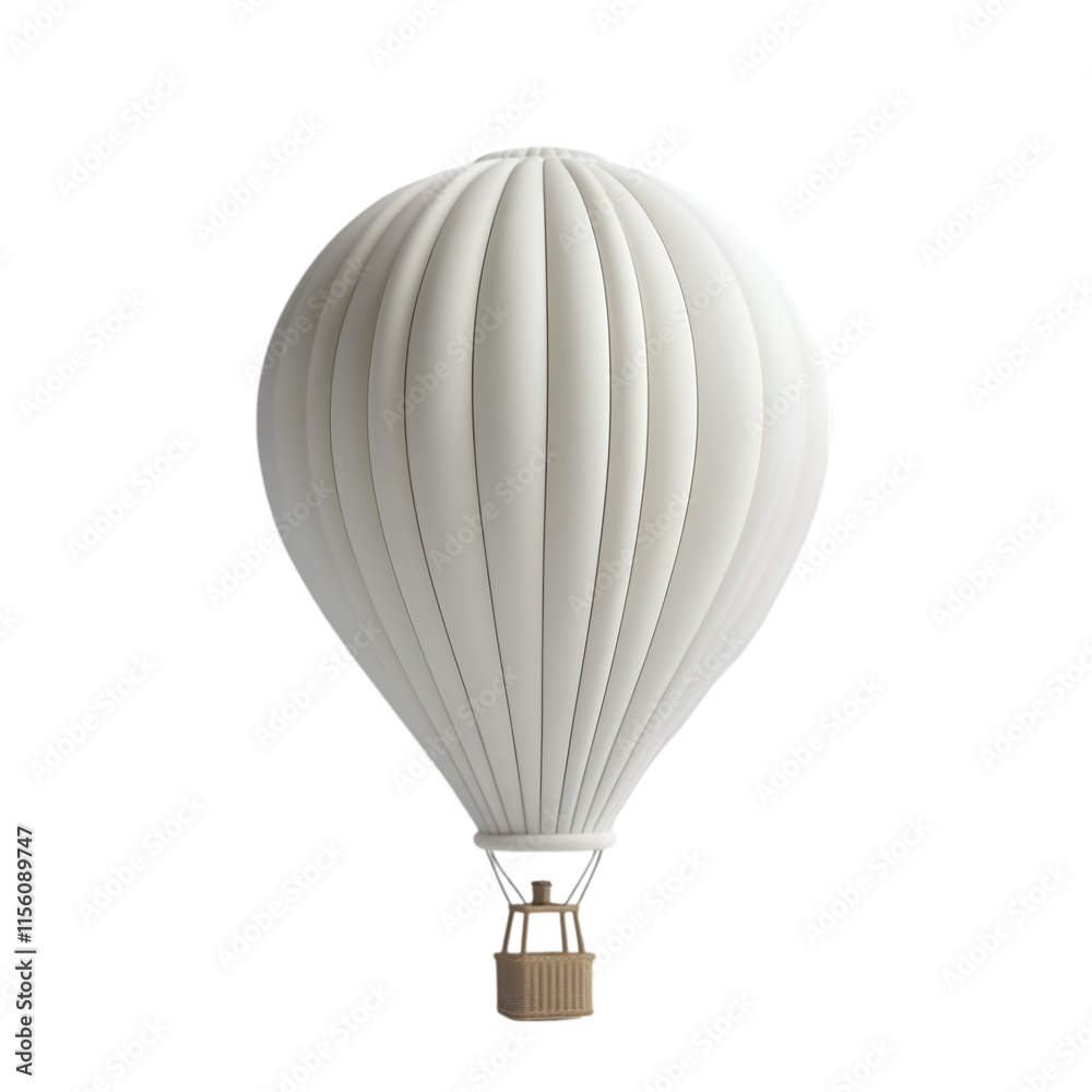 Fototapeta premium White Hot Air Balloon Travel Adventure Soaring Flight Sky Elevation Freedom Journ