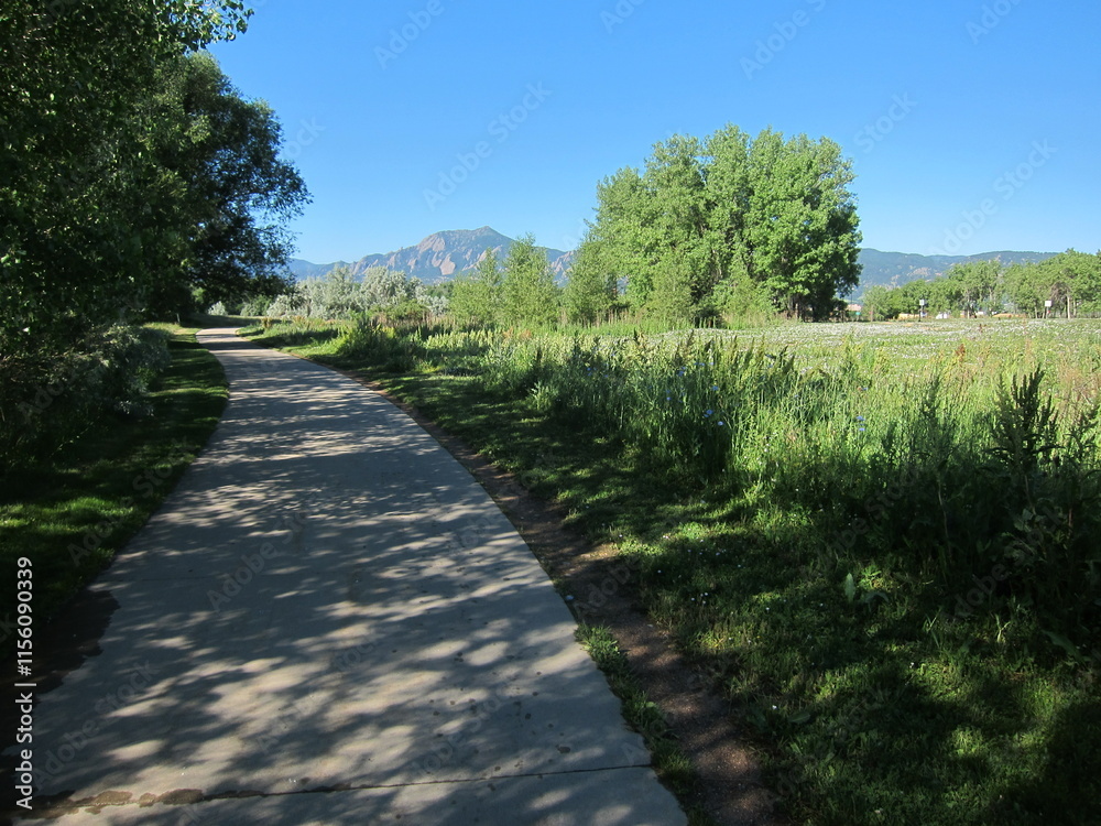 Beautiful green spring trails in Boulder Beautiful green spring trails in Boulder
