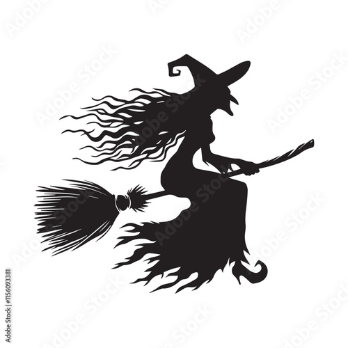 witch on a broomstick