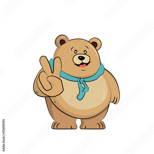 Rough funny bear, mascot