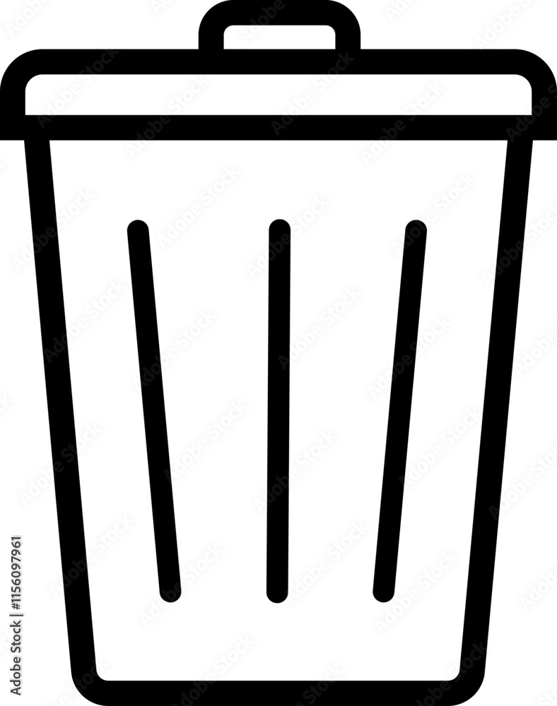 Trash bin icon. Trash dustbin sign element. Recyclable Waste Line Design isolated on transparent background. Waste sorting container. Suitable for Web Page, Mobile App. Recovery and delete symbol. Trash bin icon. Trash dustbin sign element. Recyclable Waste Line Design isolated on transparent background. Waste sorting container. Suitable for Web Page, Mobile App. Recovery and delete symbol.
