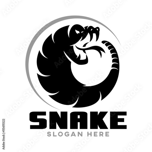 Modern poisonous snake logo. Vector illustration