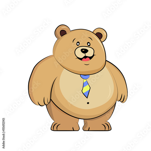 Rough funny bear, mascot