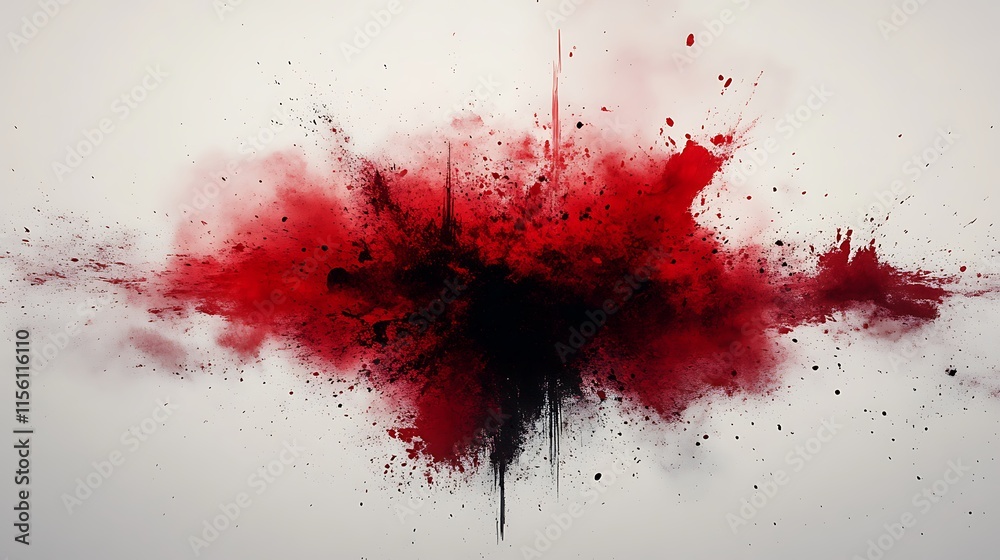 Swirling red ink in white with ethereal smoke like background effect image Swirling red ink in white with ethereal smoke like background effect image