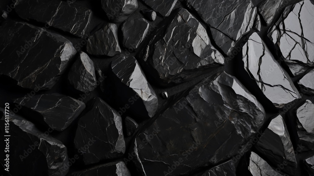 Close-up of elegant black stone surface. Modern black background with elegant stone texture. Close-up of elegant black stone surface. Modern black background with elegant stone texture.