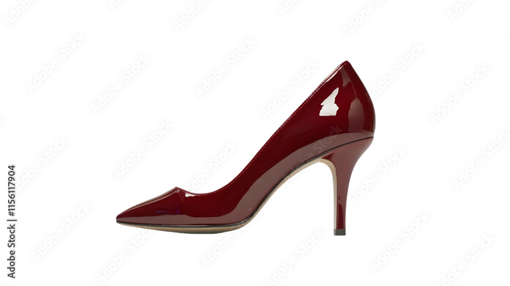 Elegant Maroon Patent Leather High Heels Women s Fashion Footwear Elegant Maroon Patent Leather High Heels Women s Fashion Footwear