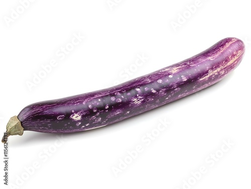 Wallpaper Mural a single ripe eggplant presented on a white background, highlighting its deep purple color and smooth skin, creating a clean and visually appealing image for food photography Torontodigital.ca