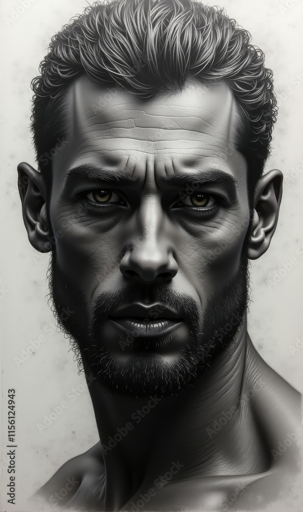 A striking black and white portrait of a strong, confident man, ideal for fitness, personal branding, or motivational content. A striking black and white portrait of a strong, confident man, ideal for fitness, personal branding, or motivational content.