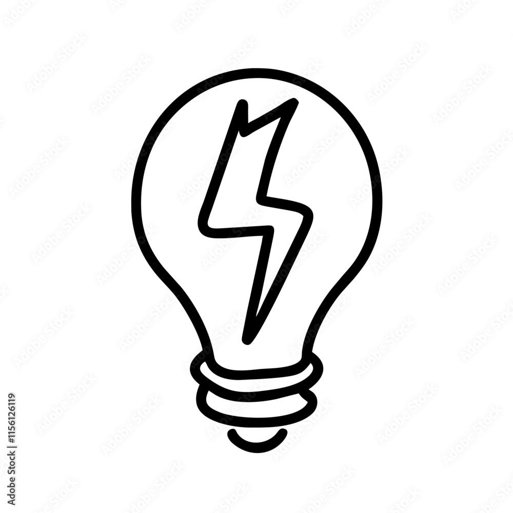 Light Bulb with Lightning