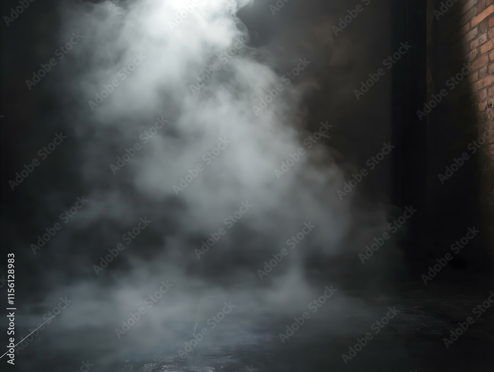 Fototapeta premium a dark and moody scene featuring a misty landscape, creating a mysterious and atmospheric image suitable for various artistic or design projects