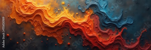 Vibrant abstract background featuring flowing colors in warm and cool tones, perfect for creative projects, marketing materials, or artistic designs.