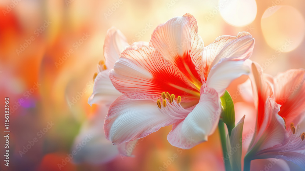 Close-up image of vibrant tropical lilies Close-up image of vibrant tropical lilies