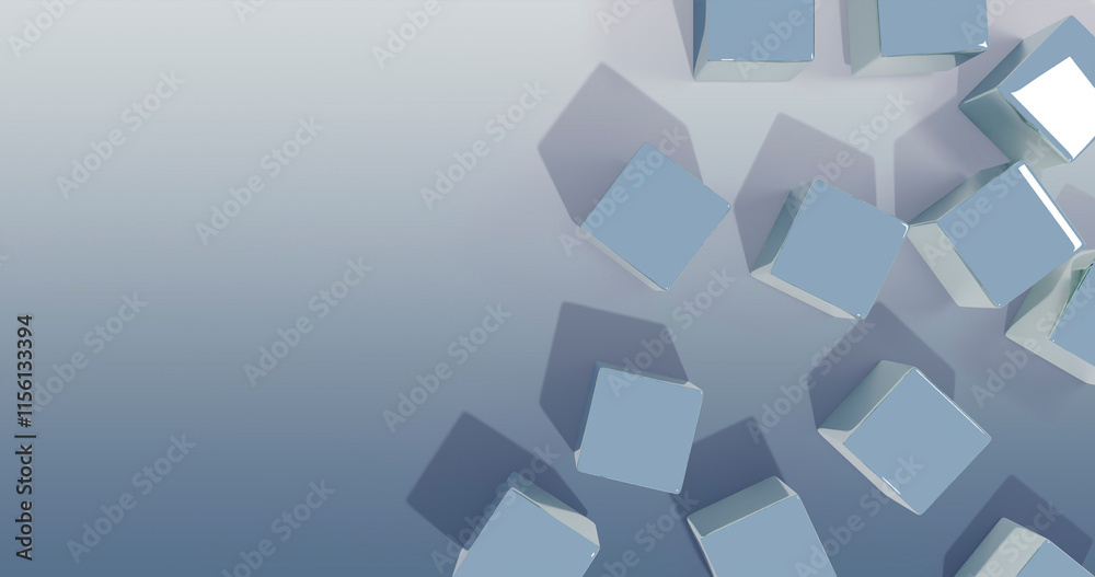 Cube Background 3D Cartoon Render Cube Background 3D Cartoon Render