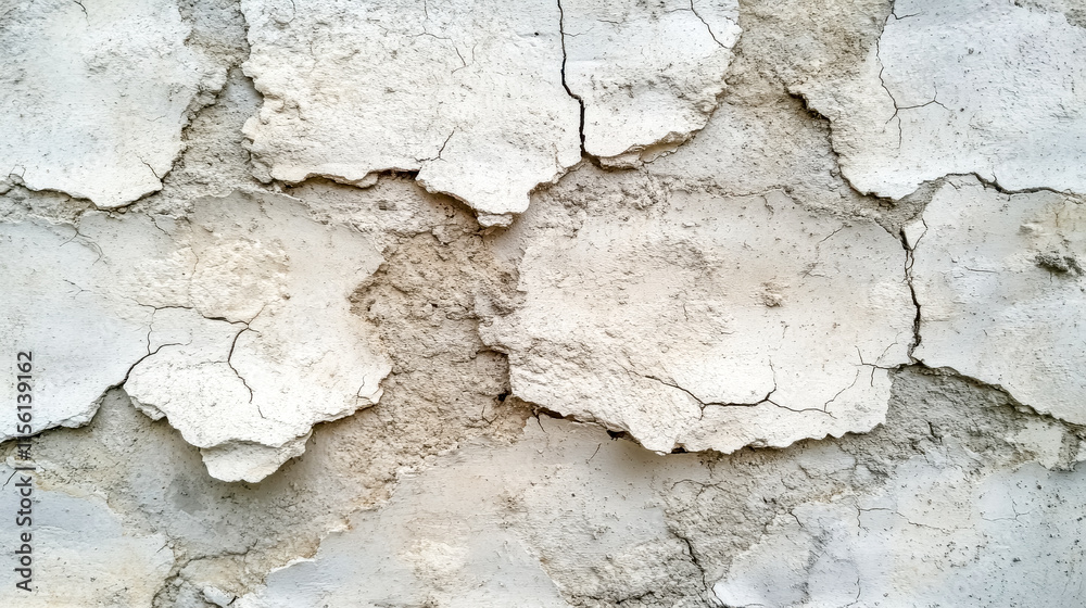 Cracked concrete wall showing signs of age and weathering Cracked concrete wall showing signs of age and weathering