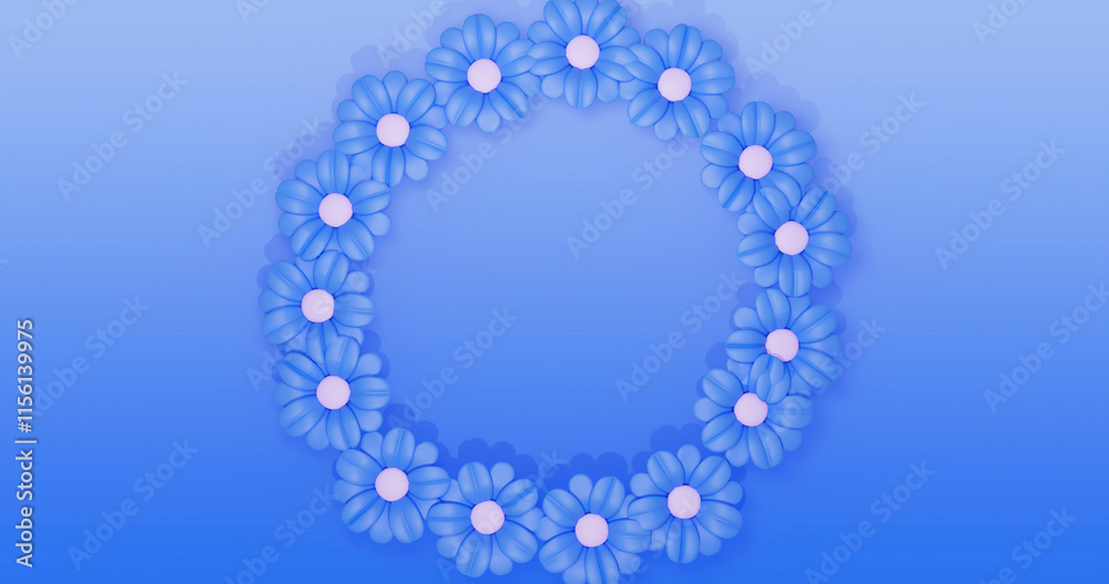 Obraz premium Flower Background 3D Cartoon Render