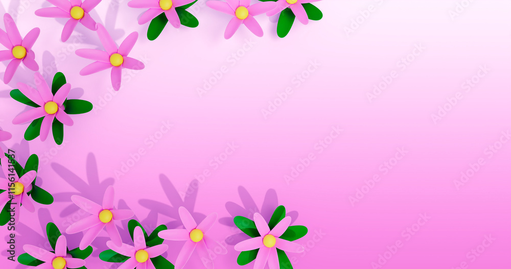 Garlic FlowerBackground 3D Cartoon Render Garlic FlowerBackground 3D Cartoon Render