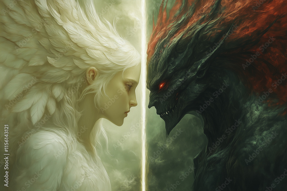 Fototapeta premium Ange et démon